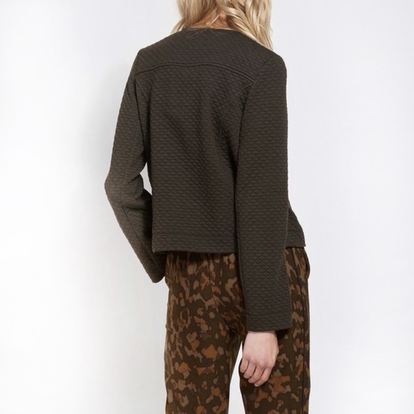 NWT Lyssé Devoe Quilted Tailored Moto Jacket Heather Black Large - Picture 4 of 16